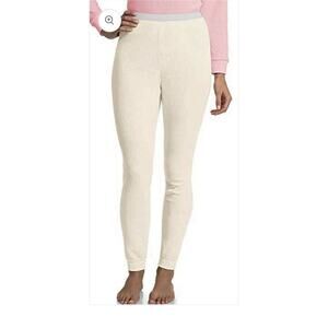 2x packs Hanes Women's Waffle Knit Thermal Pant Size 2 XL White